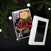 Coffret cadeau ÉPICES D'HIVER. Essence parfumée, brosse pour le corps et savon.