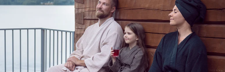 Vêtements de sauna : les tissus synthétiques n’ont pas leur place ici.