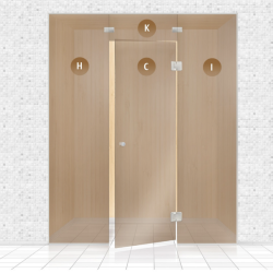 Vitrines de sauna en verre