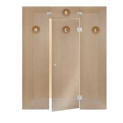 Vitrines de sauna en verre