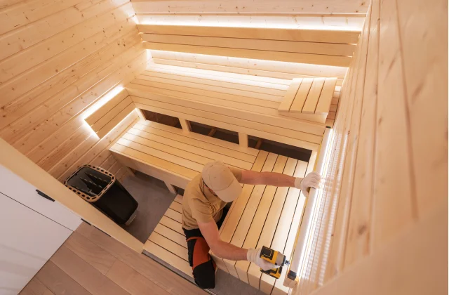 Installation de sauna
