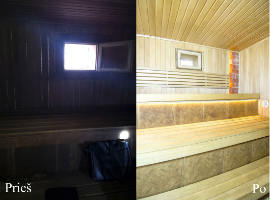 Rénovation d'un bain de vapeur à "Agluona" - Rénovations