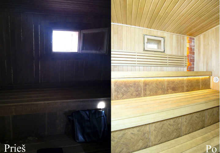 Rénovation d'un bain de vapeur à "Agluona"