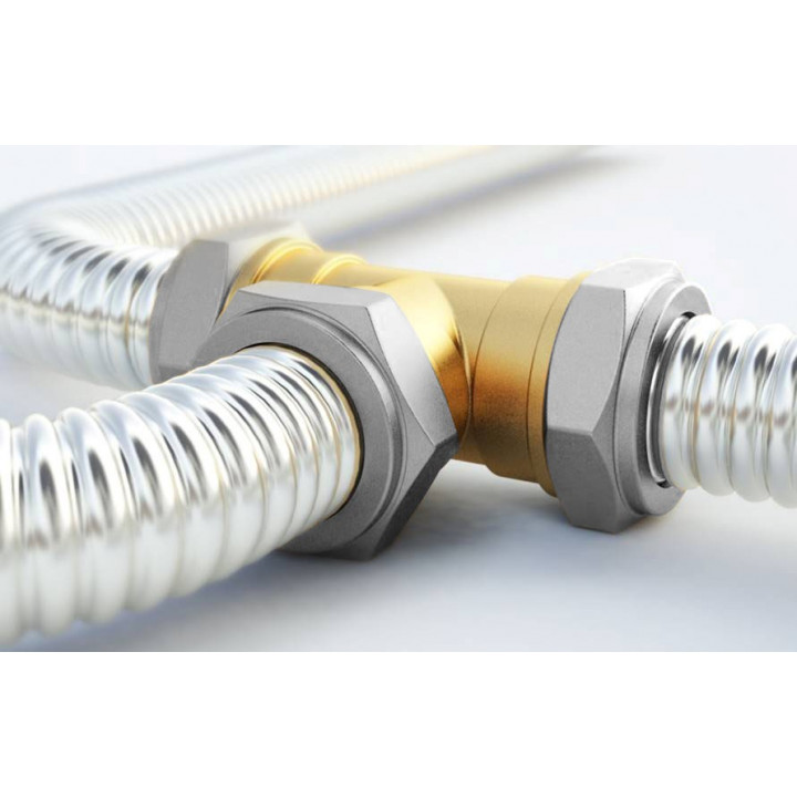 Tuyau Sauflex en acier inoxydable galvanisé pour vapeur, 4,0 m