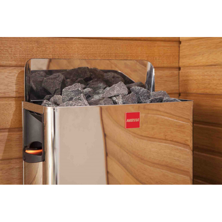 Poêle de sauna électrique - HARVIA The Wall SW90 9,0 kW avec panneau de commande