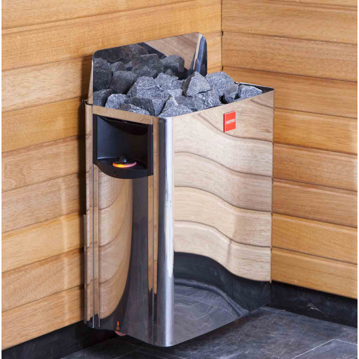 Poêle de sauna électrique - HARVIA The Wall SW90 9,0 kW avec panneau de commande