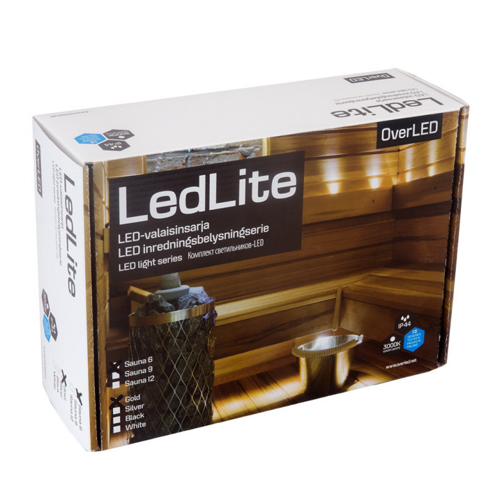 Éclairage de sauna LED Lite 12, noir