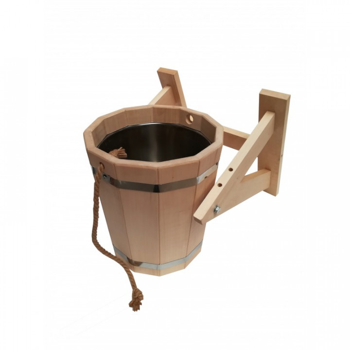 Seau de douche avec insert en acier inoxydable, 20 l