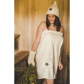 Tablier de sauna pour femme - CREME