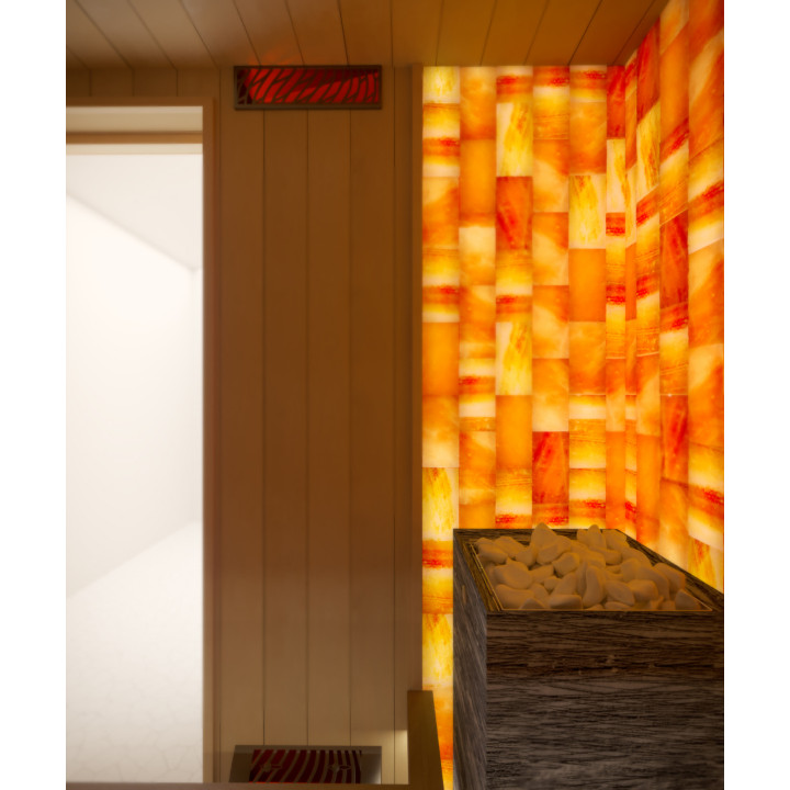 Système de climatisation pour sauna SAUNUM Base S Solution, panneau de commande noir