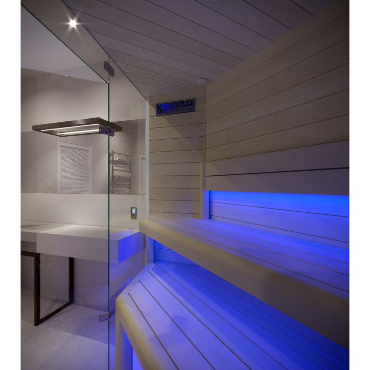 Système de climatisation pour sauna SAUNUM Base S Solution, panneau de commande noir