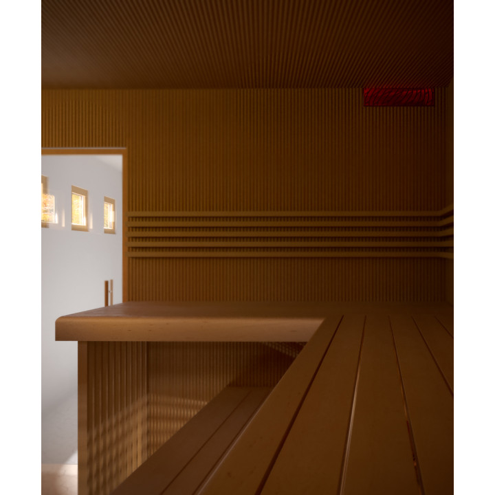 Système de climatisation pour sauna SAUNUM Base S Solution, panneau de commande noir