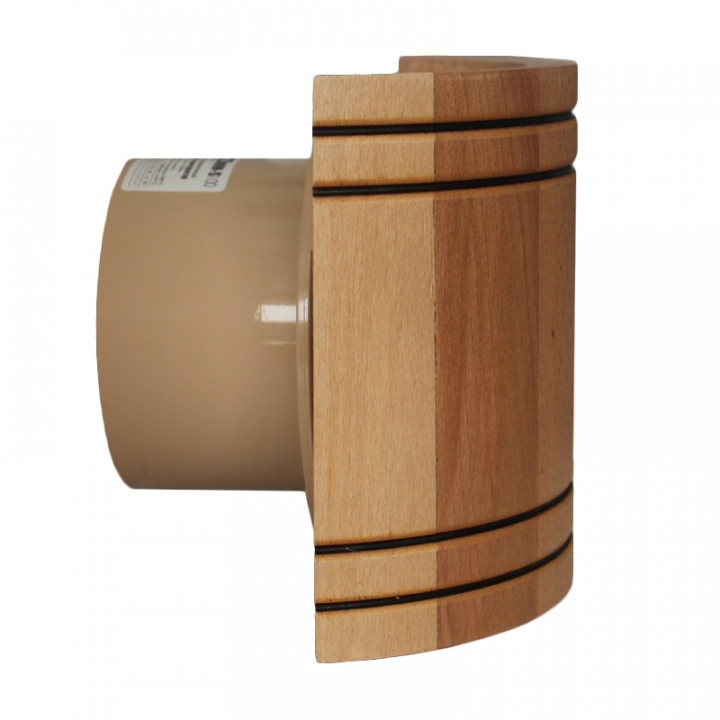 Ventilateur de sauna MM-S avec clapet arrière et finition bois courbé d/100mm