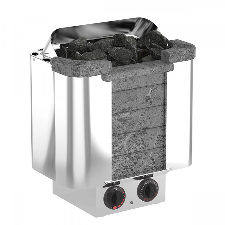 Poêle de sauna électrique – SAWOTEC Cumulus, avec unité de commande