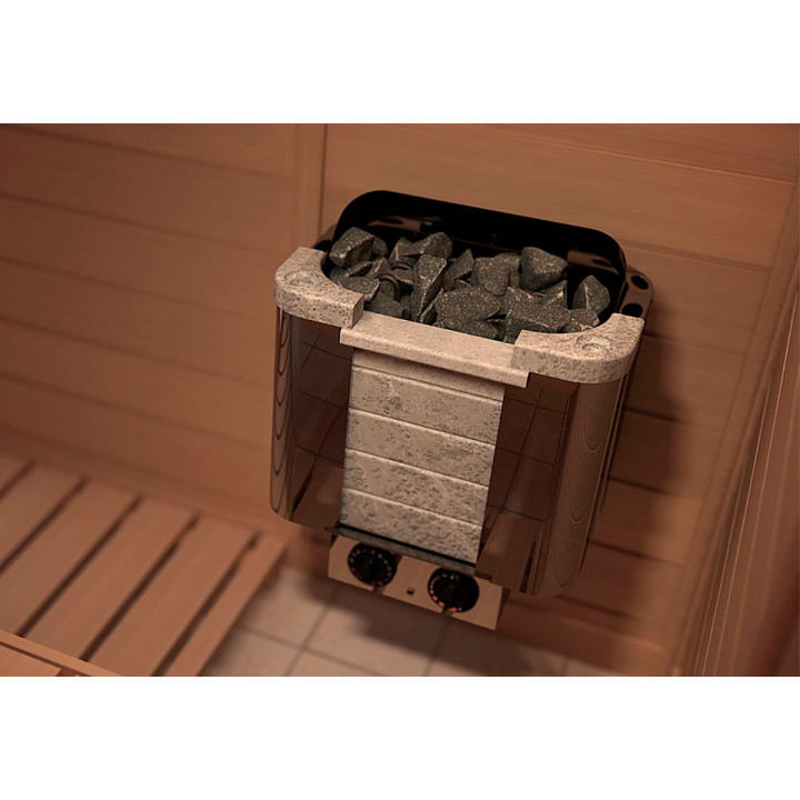 Poêle de sauna électrique – SAWOTEC Cumulus, avec unité de commande
