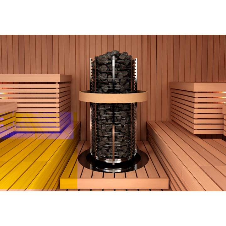 Poêle de sauna électrique – SAWOTEC Tower, sans unité de commande, TH9-120NS-P
