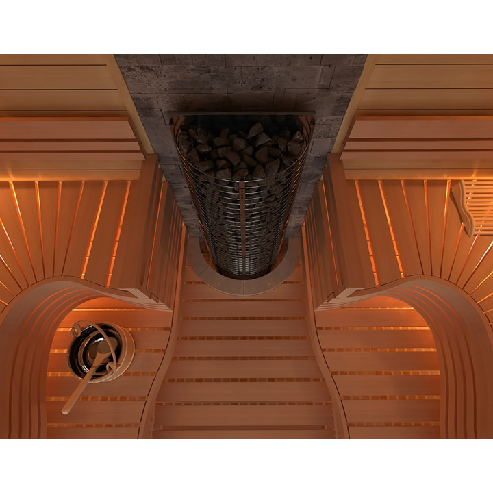 Poêle électrique pour sauna – SAWOTEC Tower Wall, sans unité de commande 6 kW
