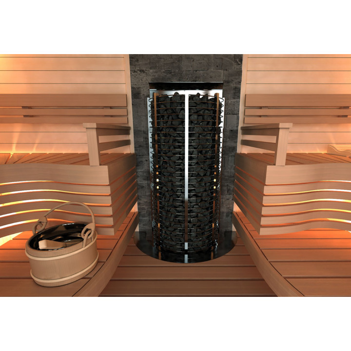Poêle électrique pour sauna – SAWOTEC Tower Wall, sans unité de commande 6 kW
