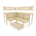 Banc de sauna modulaire OPTIMAL, Aspen - 0