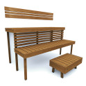 Banc de sauna modulaire STANDART, Thermo-tremble - 1