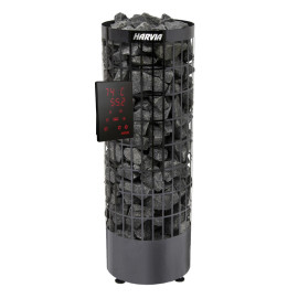 Poêle électrique pour sauna - HARVIA Cilindro Acier Noir PC70XE 6,8 kW 