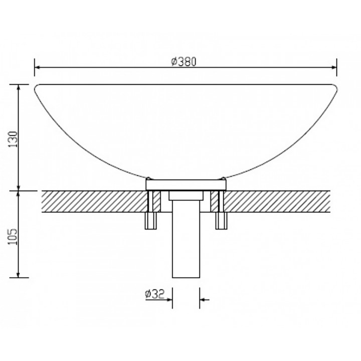 Bol lumineux CARIITTI, diamètre 380 mm