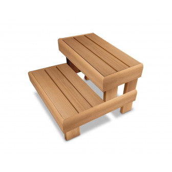 Banc-escabeau pour sauna HS 2, en tremble thermotraité