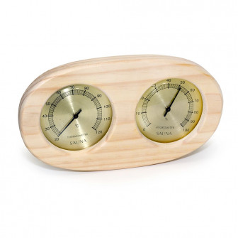 Thermo-hyrgromètre SAUFLEX, horizontal, ovale