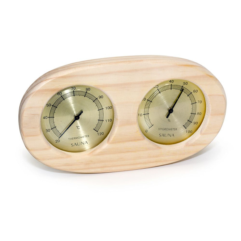 Thermo-hyrgromètre SAUFLEX, horizontal, ovale