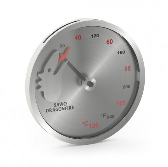 Thermomètre SAWO - Dragonfire, couleur acier