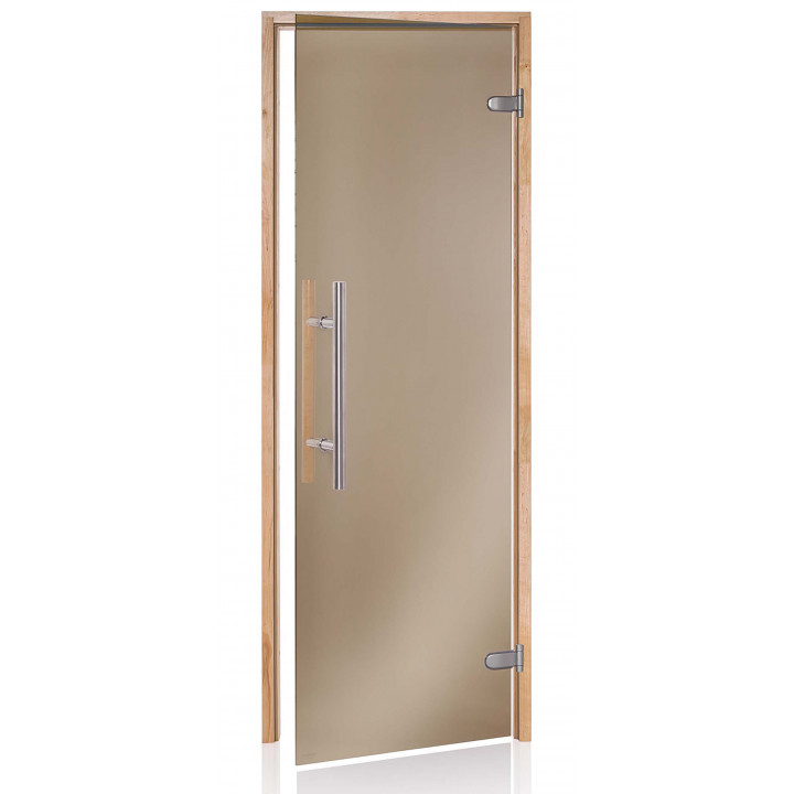 Portes de sauna en verre AD PREMIUM LIGHT, 70 x 190, aulne, bronze