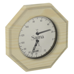 Thermo-hygromètre SAWO 241-THP, octogonal, pin  Thermo-hygromètre SAWO 241-THP, octogonal, pin