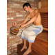 Tablier de sauna en lin
