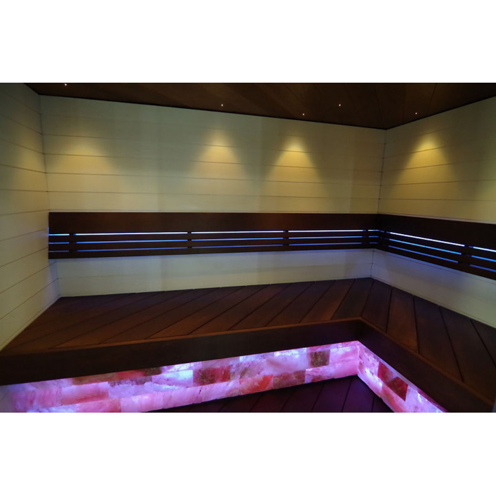 Briques de sel himalayennes polies avec encoche 200x100x50mm