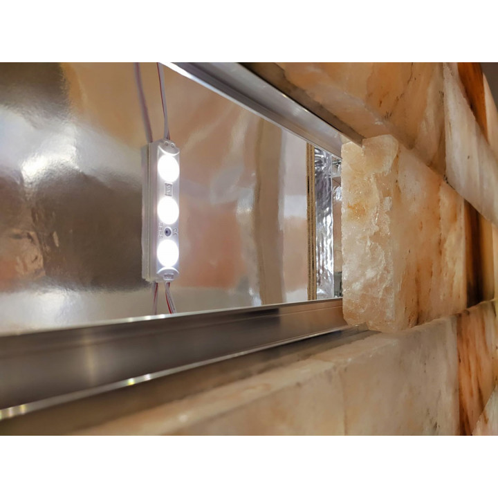 Briques de sel himalayennes polies avec encoche 200x100x50mm