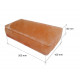Briques de sel himalayennes polies avec encoche 200x100x50mm