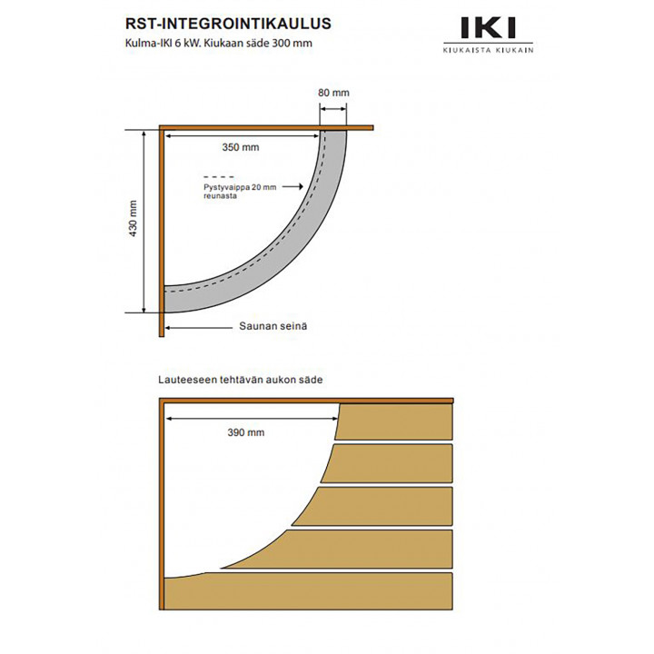 Bride d'encastrement - IKI Kulma C430