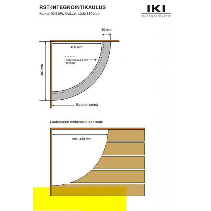 Bride d'encastrement - IKI Kulma C480