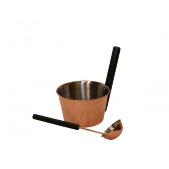 Ensemble SAUNIA en acier inoxydable 4 l, manche noir