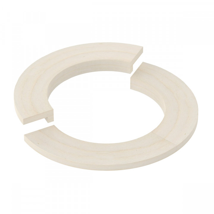 Bride d'encastrement - pour réchaud rond SAWOTEC Tower, en bois, Aspen, TH12