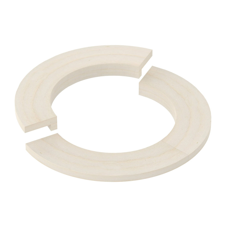 Bride d'encastrement - pour poêle rond SAWOTEC Tower, en bois