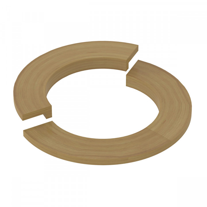 Bride d'encastrement - pour réchaud rond SAWOTEC Tower, en bois, cèdre, TH12