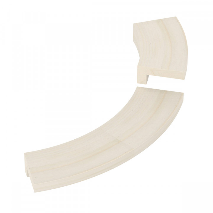 Bride d'encastrement - pour radiateur d'angle SAWOTEC Tower, en bois, Aspen, TH2/TH3