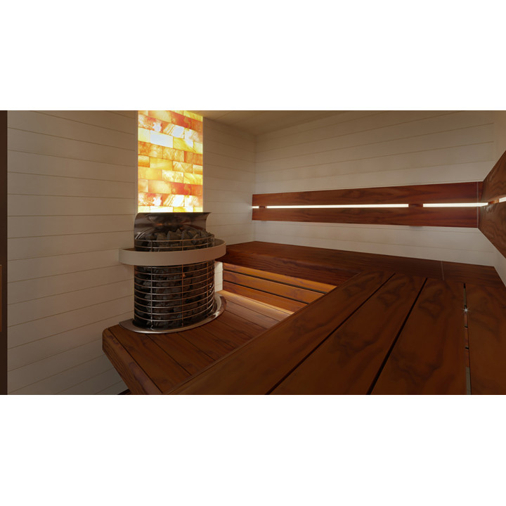 Banc de sauna, Pin traité thermiquement, 135x654x1800-2400mm