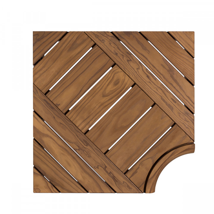 Module d'angle pour bancs de sauna modulaires, pin