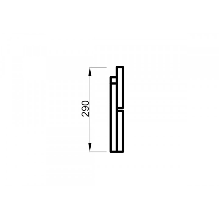 Dossier en pin traité thermiquement 42 x 290 x 1750-2350 mm