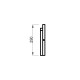 Dossier en pin traité thermiquement 42 x 290 x 1750-2350 mm