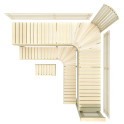 Banc de sauna modulaire PREMIUM, Aspen - 3