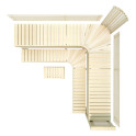 Banc de sauna modulaire PREMIUM, Aspen - 4