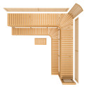 Banc de sauna modulaire PREMIUM, Aulne - 4